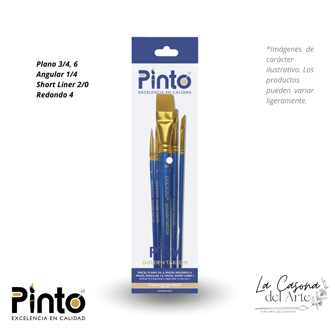 SET PINCEL TAKLON DORADO