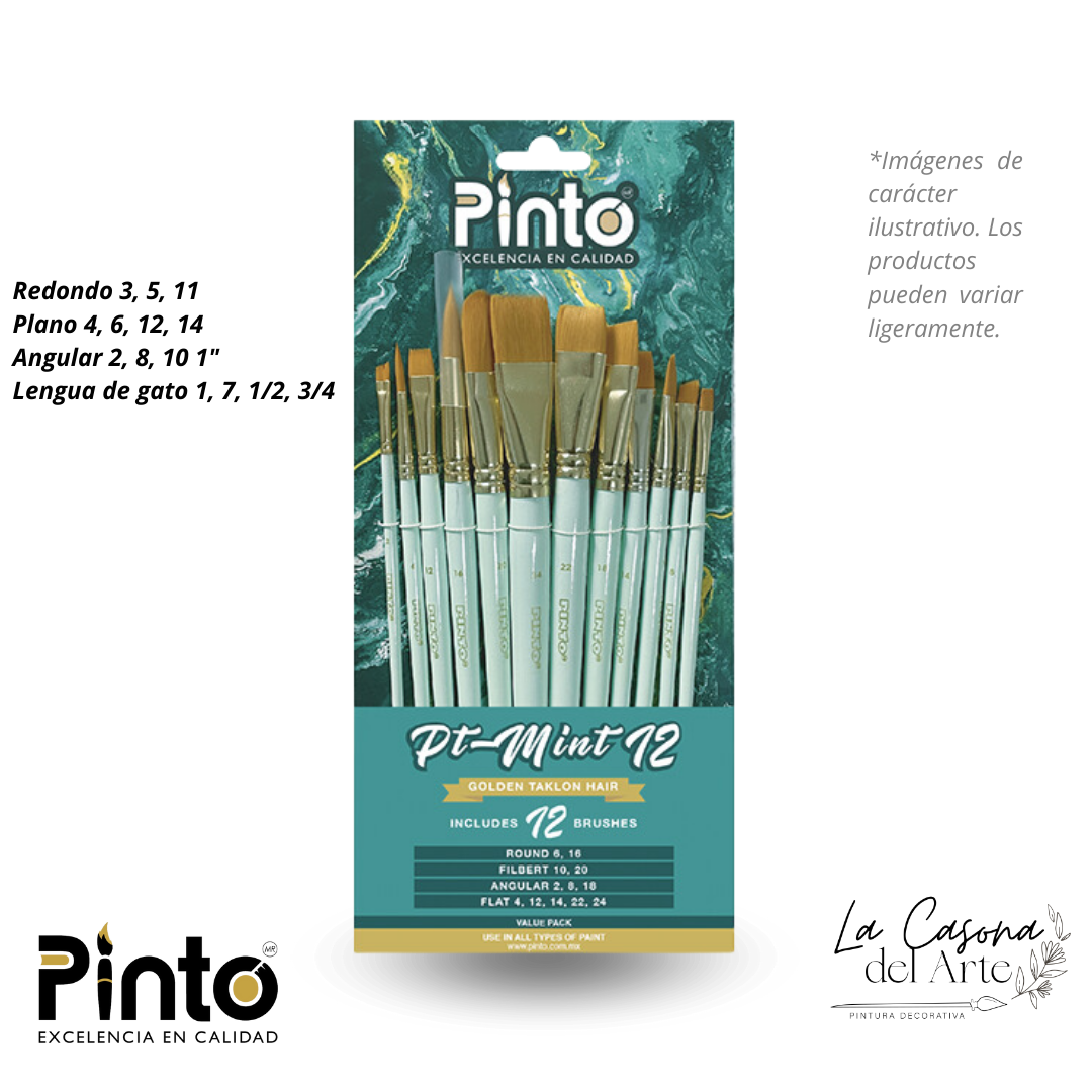 PT MINT SET DE PINCEL TAKLON DORADO