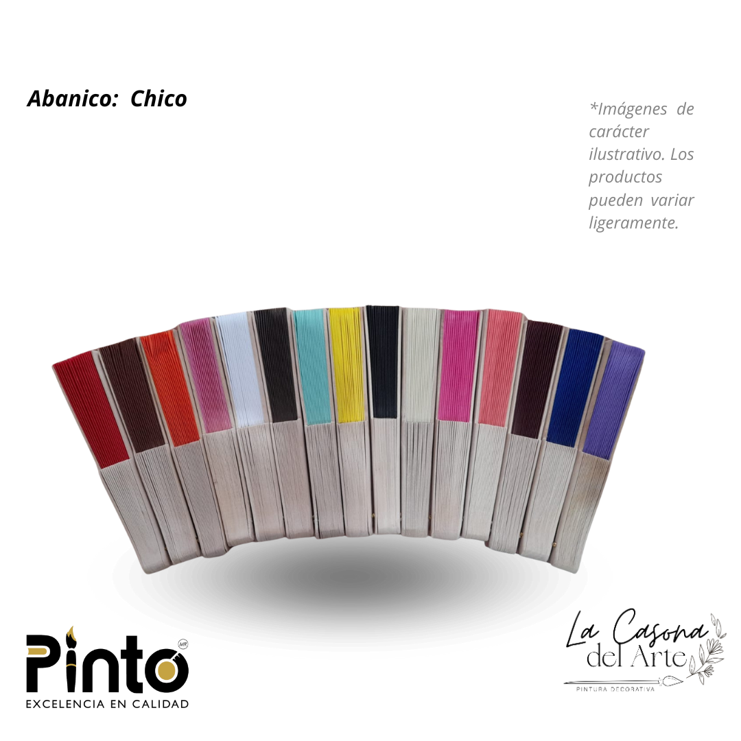 Abanico Chico con Varilla  de Peral Natural